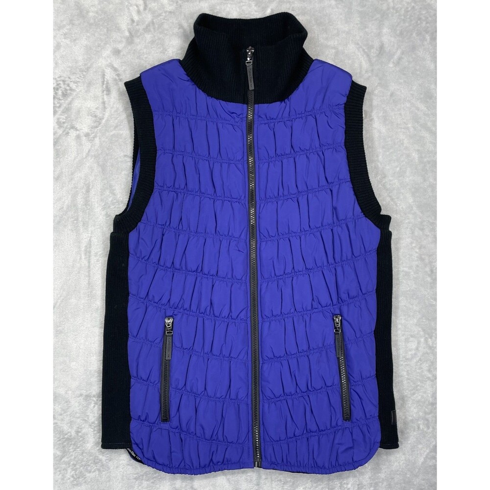 Calvin Klein Womenβs Medium Blue and Black Performance Jacket Vest